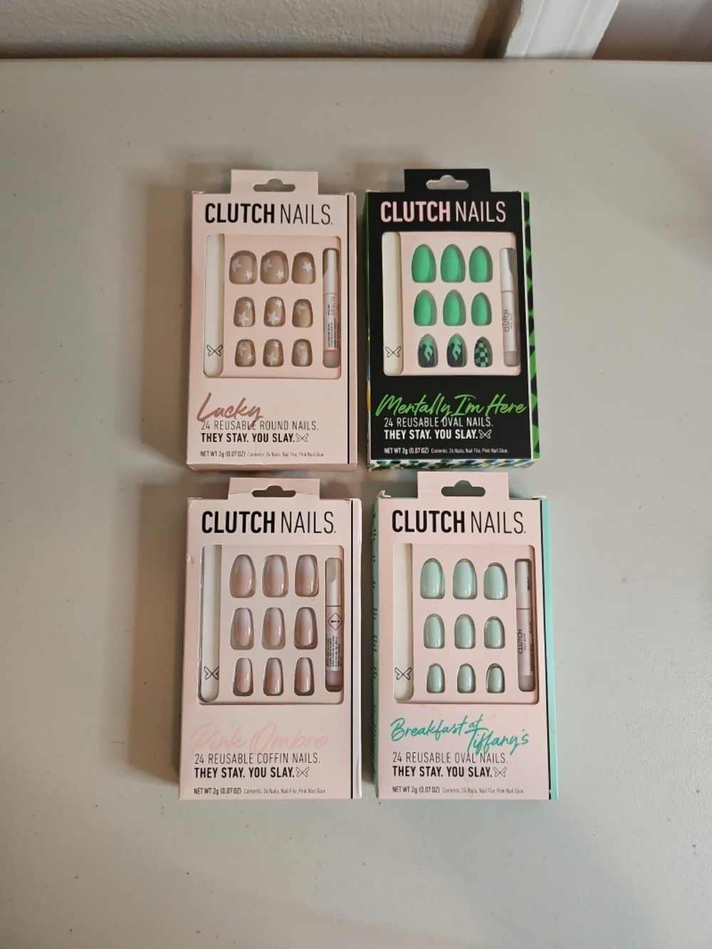 Clutch Nails Target 4 Pack Bundle Press On Nails Vary in Sizes